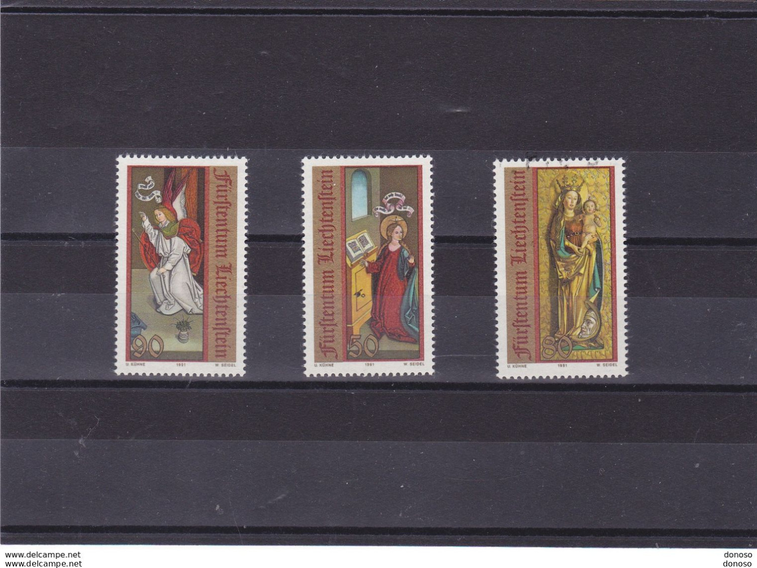 LIECHTENSTEIN 1991 PEINTURES Yvert 968-970, Michel 1027-1029 NEUF** MNH Cote Yv  4 Euros - Ungebraucht