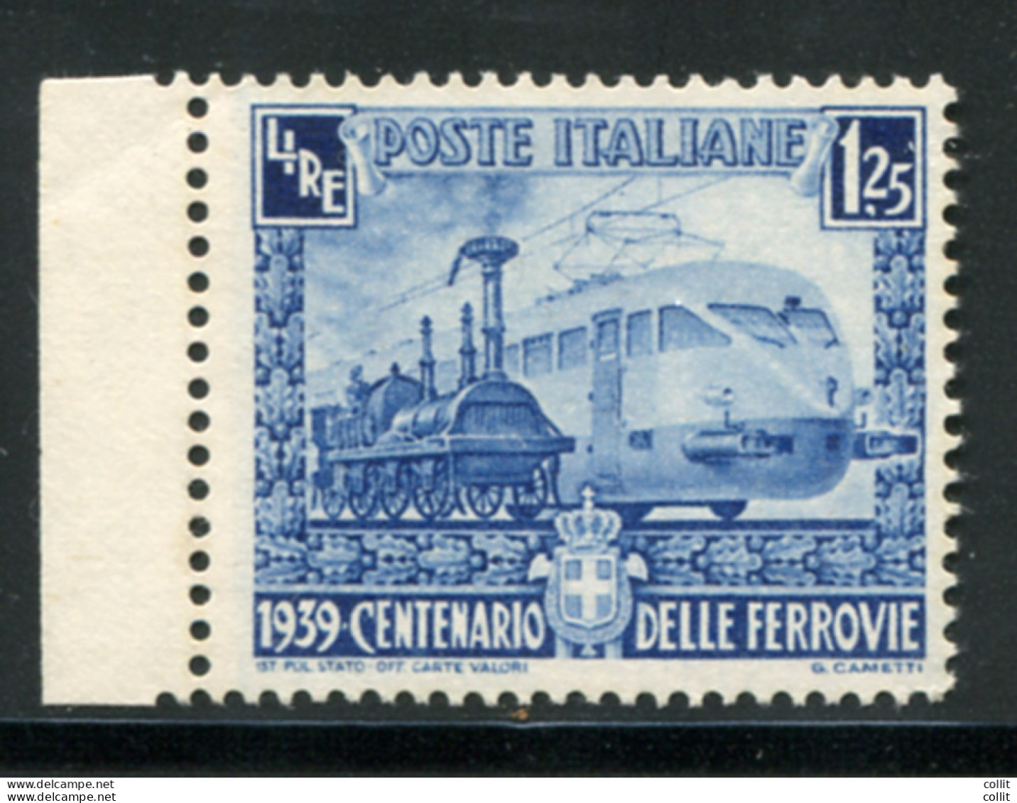 Centenario Delle Ferrovie Lire 1,25 Varietà Sbarretta Sul Fumaiolo - Nuevos