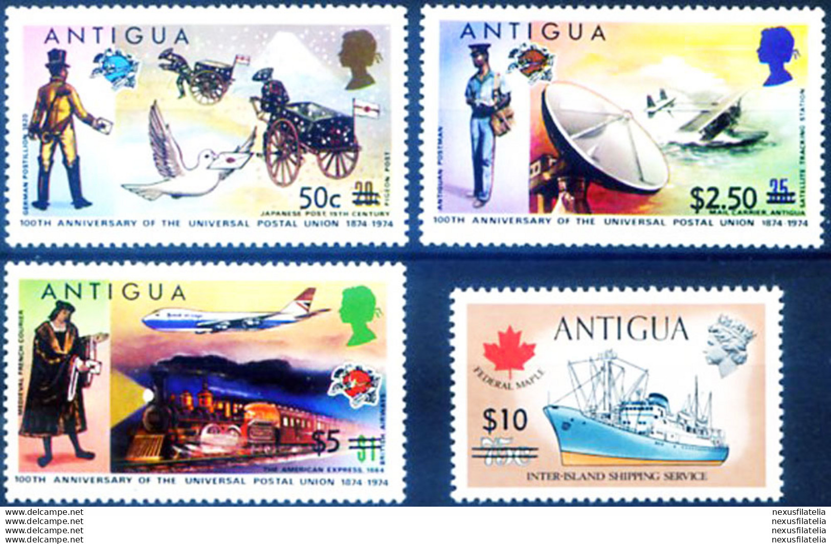 UPU. Soprastampati 1975. - Antigua Und Barbuda (1981-...)