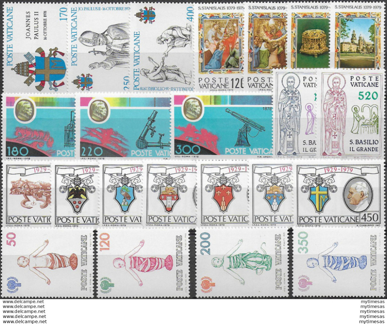 1979 Vaticano Annata Completa 23v. MNH - Other & Unclassified