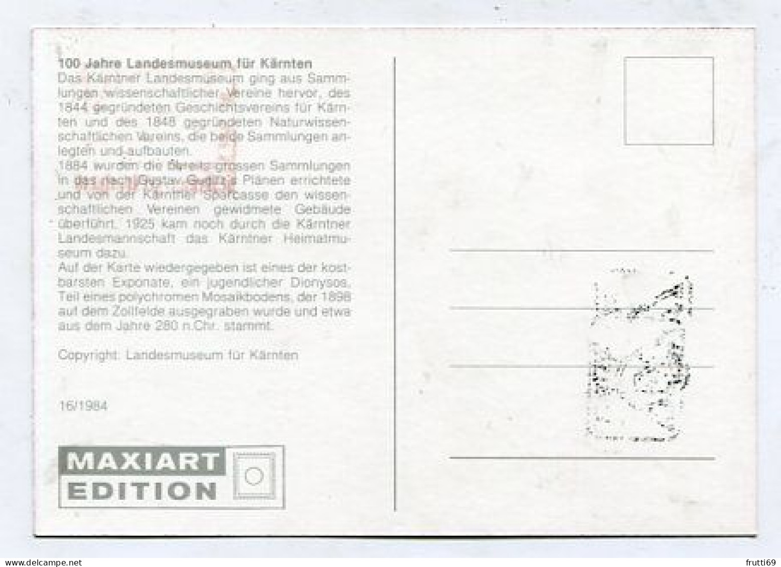 MC 213312 AUSTRIA - 100. Jahre Landesmuseum Für Kärnten - Cartoline Maximum