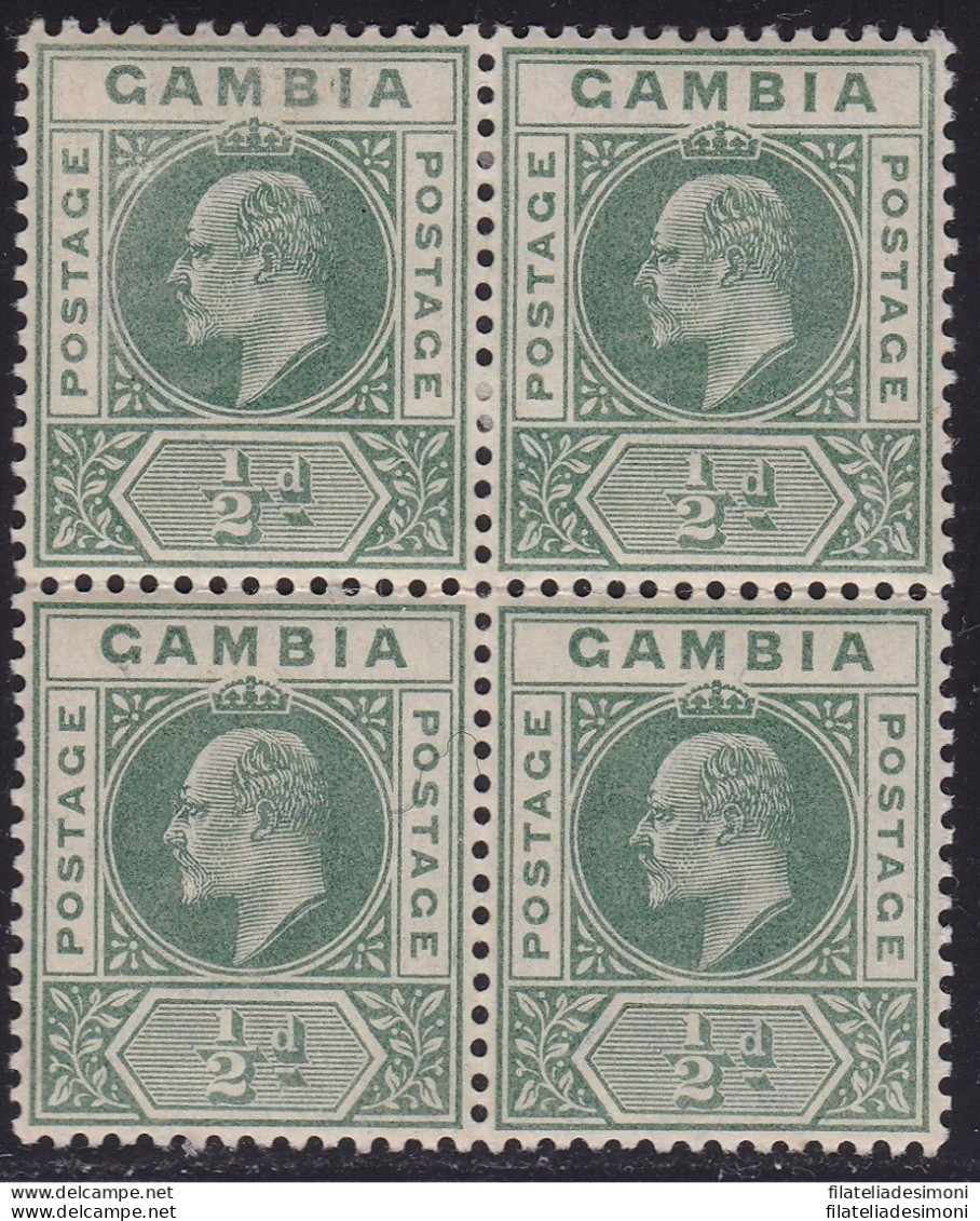 1902 GAMBIA, SG 45  Block Of Four MLH/MNH - Otros & Sin Clasificación