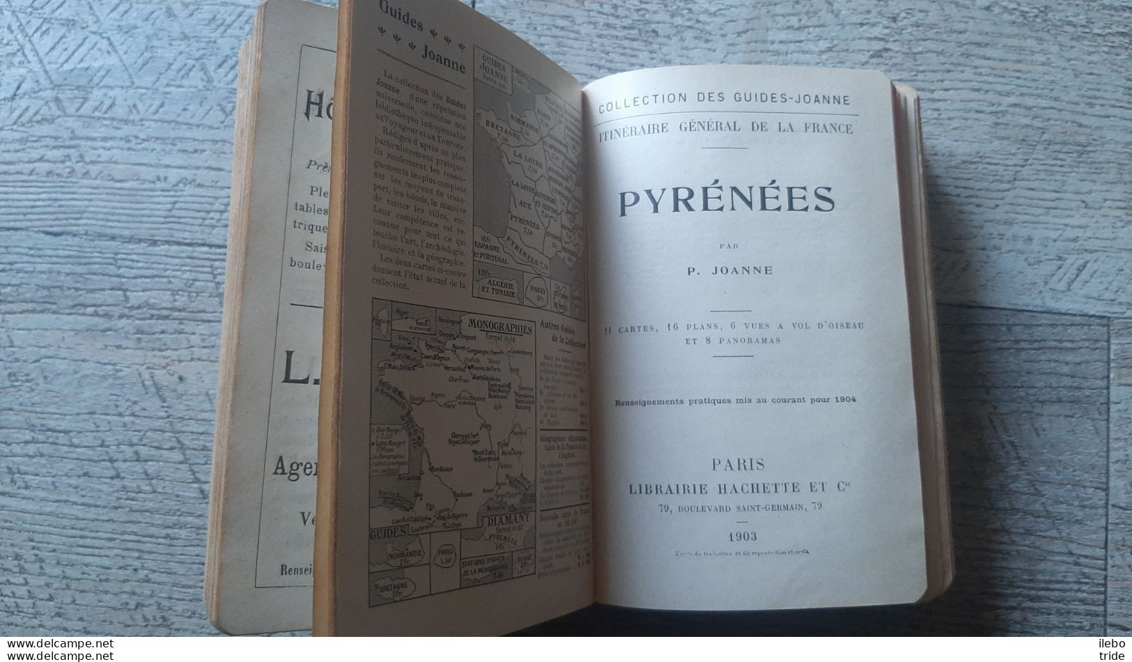 Guides Joanne France Pyrénées 1904 Hachette Gravures Plan Cartes Panorama Guide - Geografía