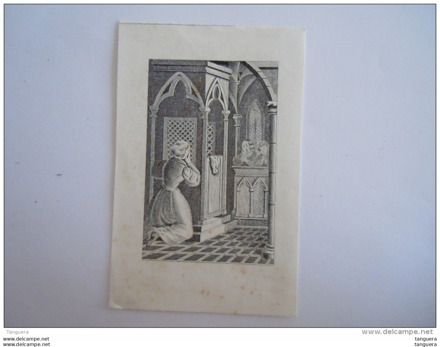 Image Pieuse Holy Card La Pénitence De Biecht ...gravure - Devotieprenten