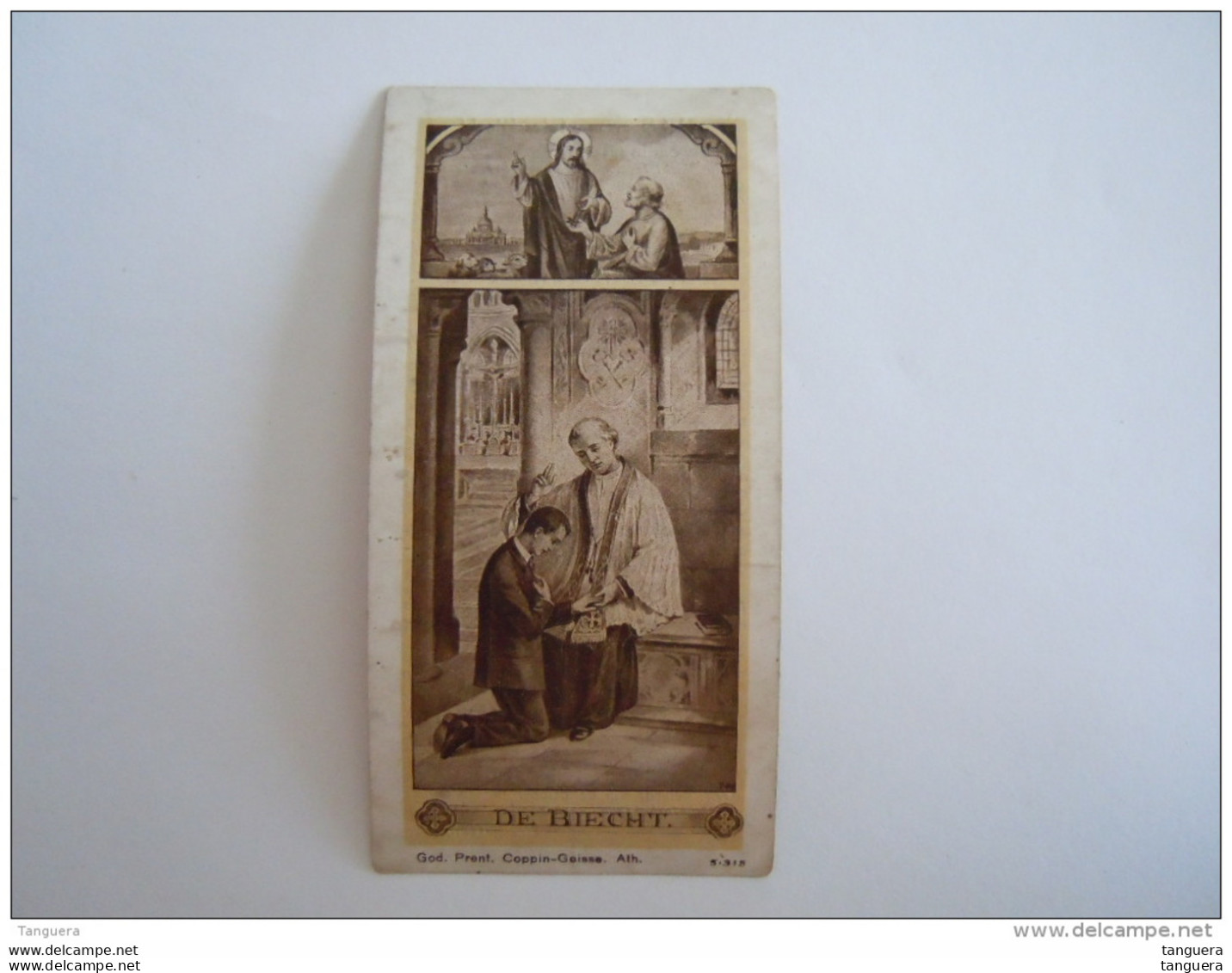 Image Pieuse Holy Card De Biecht Verkleurd Coppin-Goisse Ath - Devotieprenten