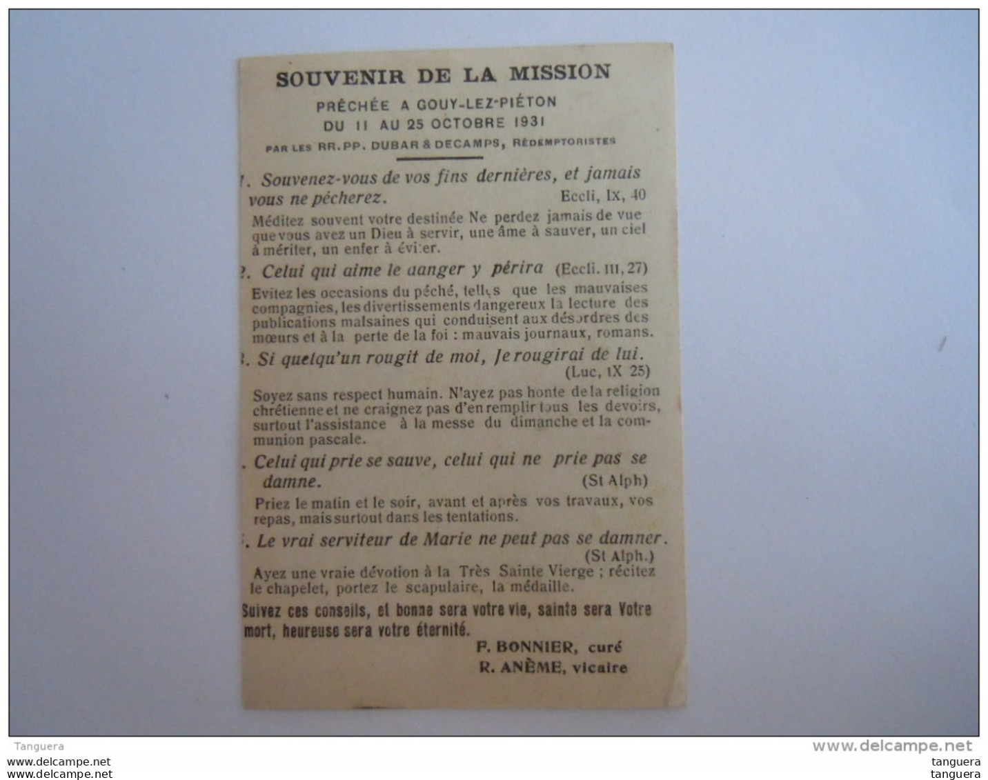 Image Pieuse Holy Card Notre Dame Du Perpetuel Secours  Maria De Perpetuo Succursu Prière 1931 Gouy-lez-piéton - Andachtsbilder