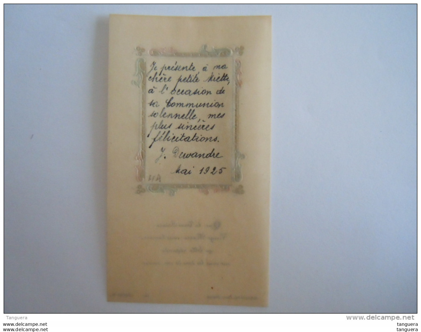 Image Pieuse Holy Card 1925 Communion De Marie Communie Van Maria Boumard Et Fils Paris Serie B - Devotieprenten