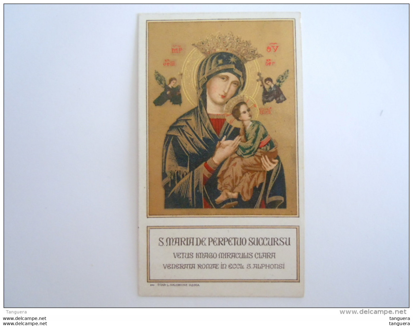 Image Pieuse Holy Card Onze Lieve Vrouw Van Altijddurende Bijstand Maria De Perpetuo Succursu 1931 Rome - Devotieprenten