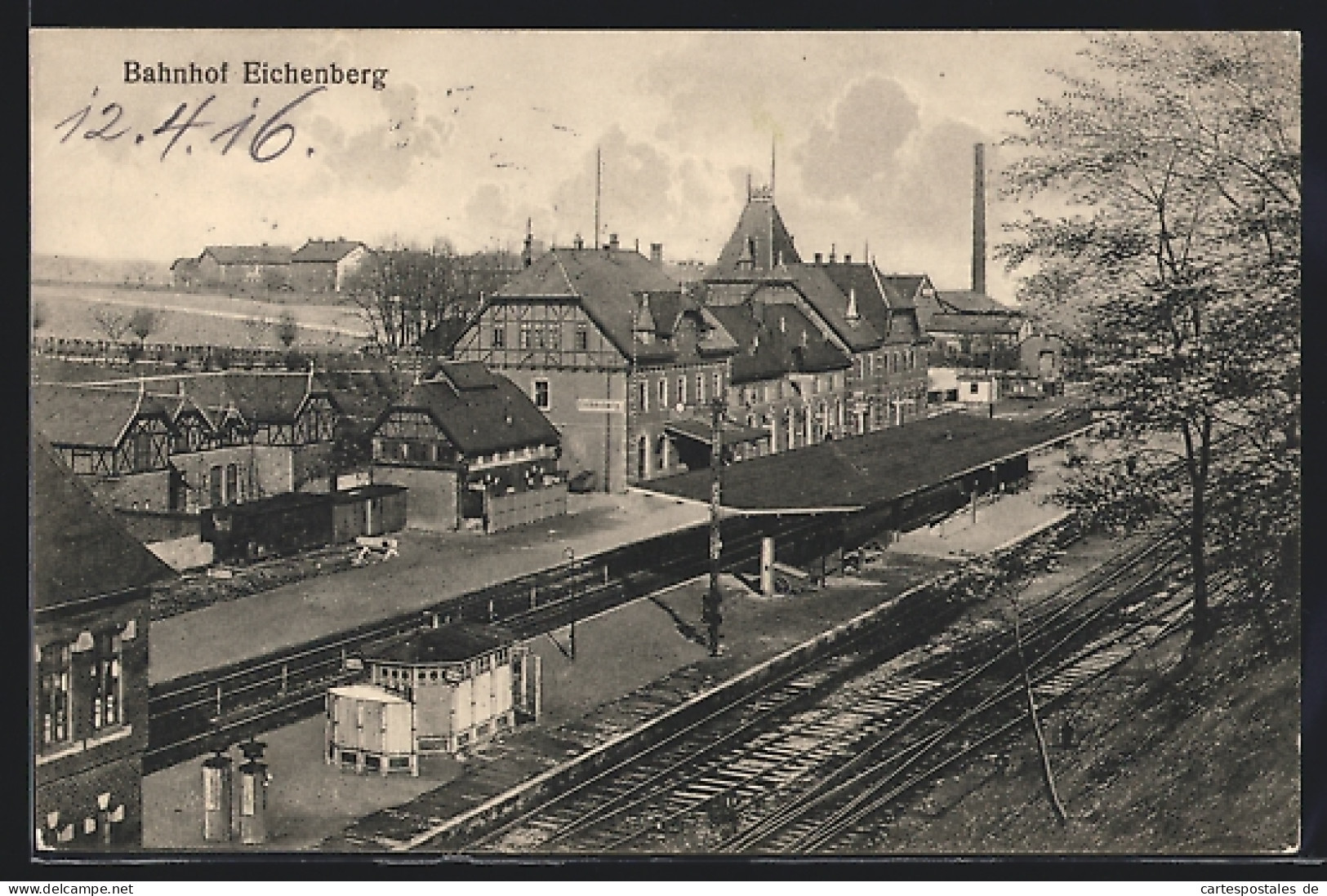 AK Eichenberg / Fuldatal, Bahnhof Mit Rangiergleisen  - Fulda