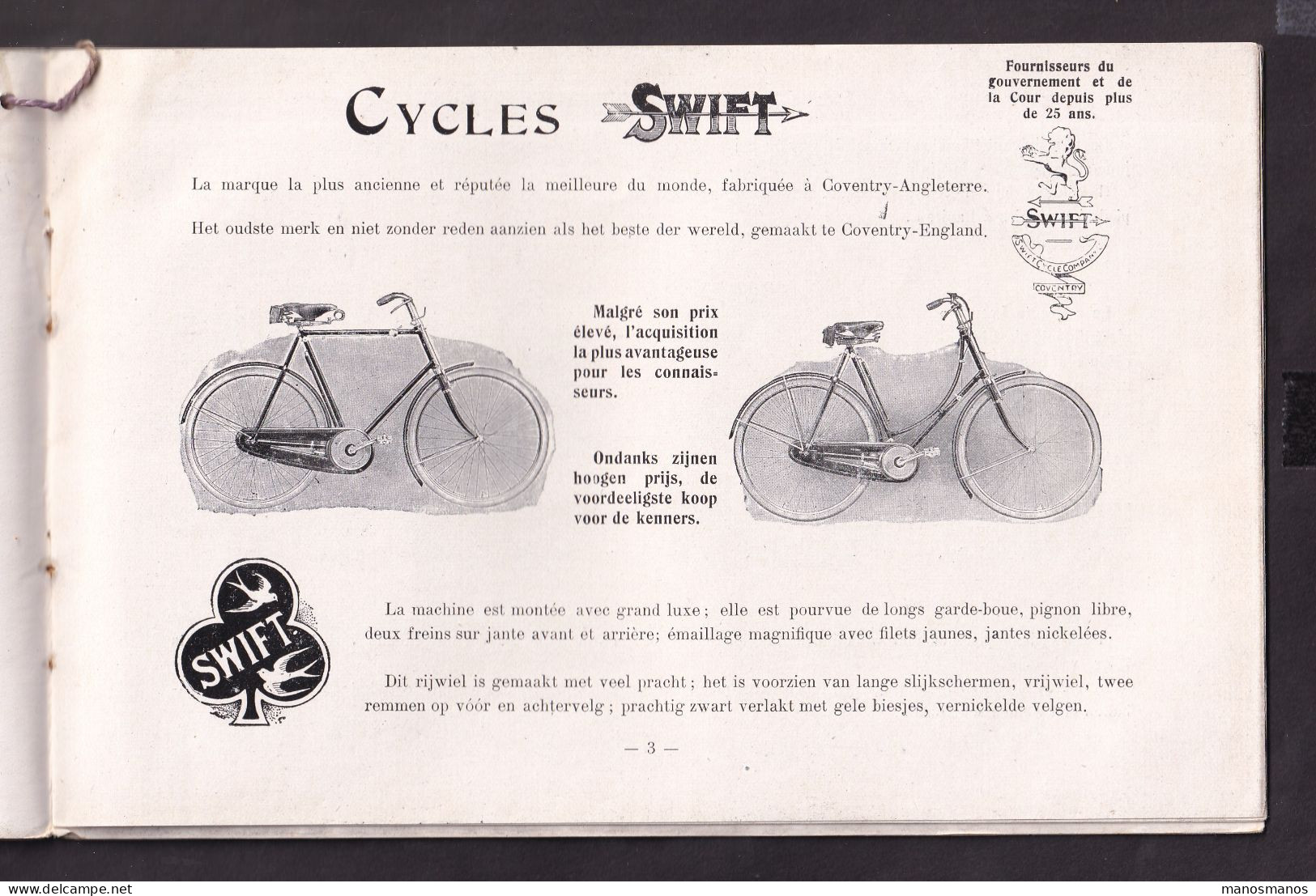 DDGG 006 -- BELGIQUE VELO - Catalogue Des Cycles " DE GROTE LEEUW " à SOTTEGEM - Aussi Marques SWIFT Et DELTA - Vélo