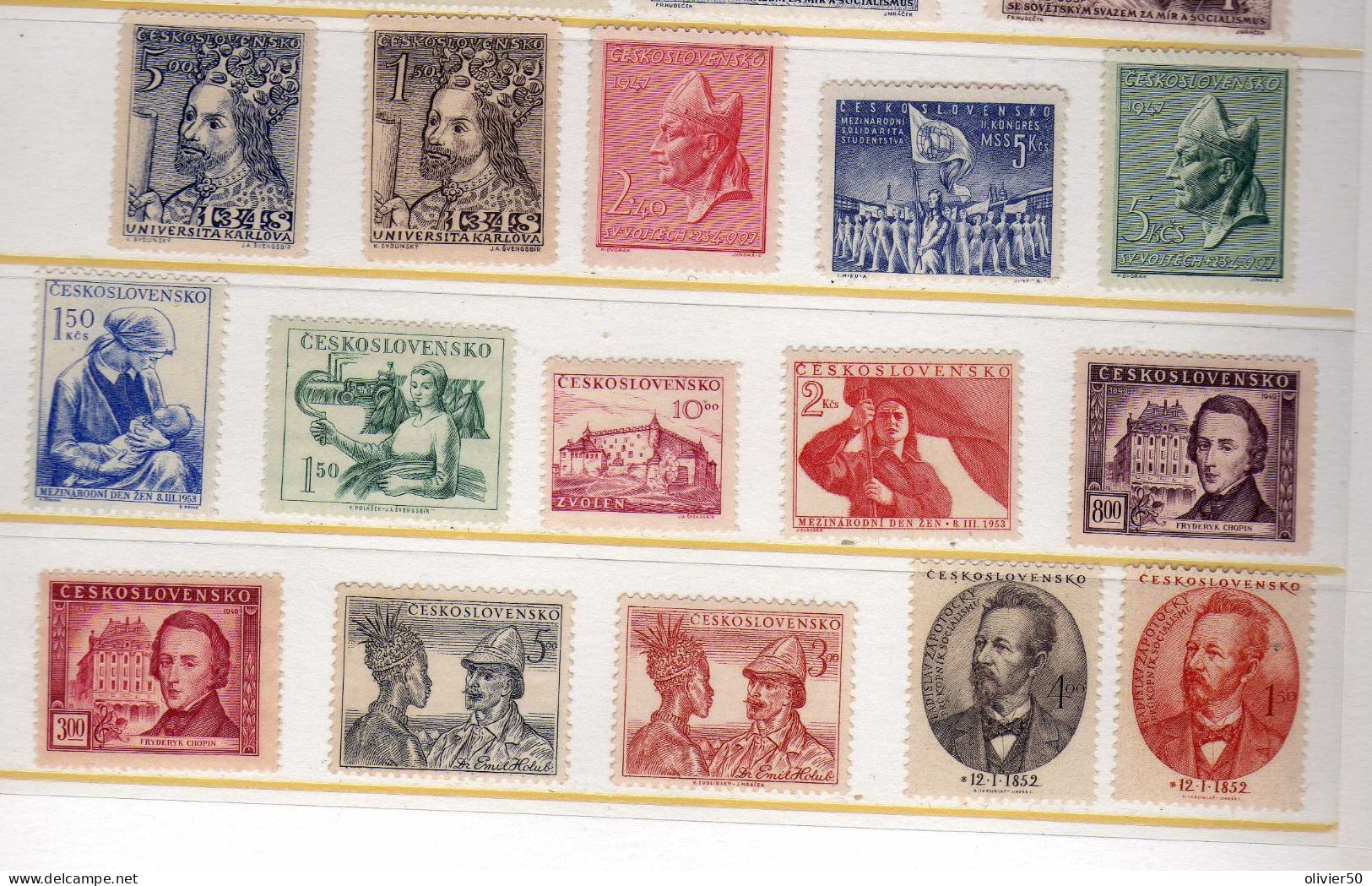 Tchecoslovaquie -    Roi - Eveque - Explorateur - Celebrites -Neufs** - MNH - Unused Stamps