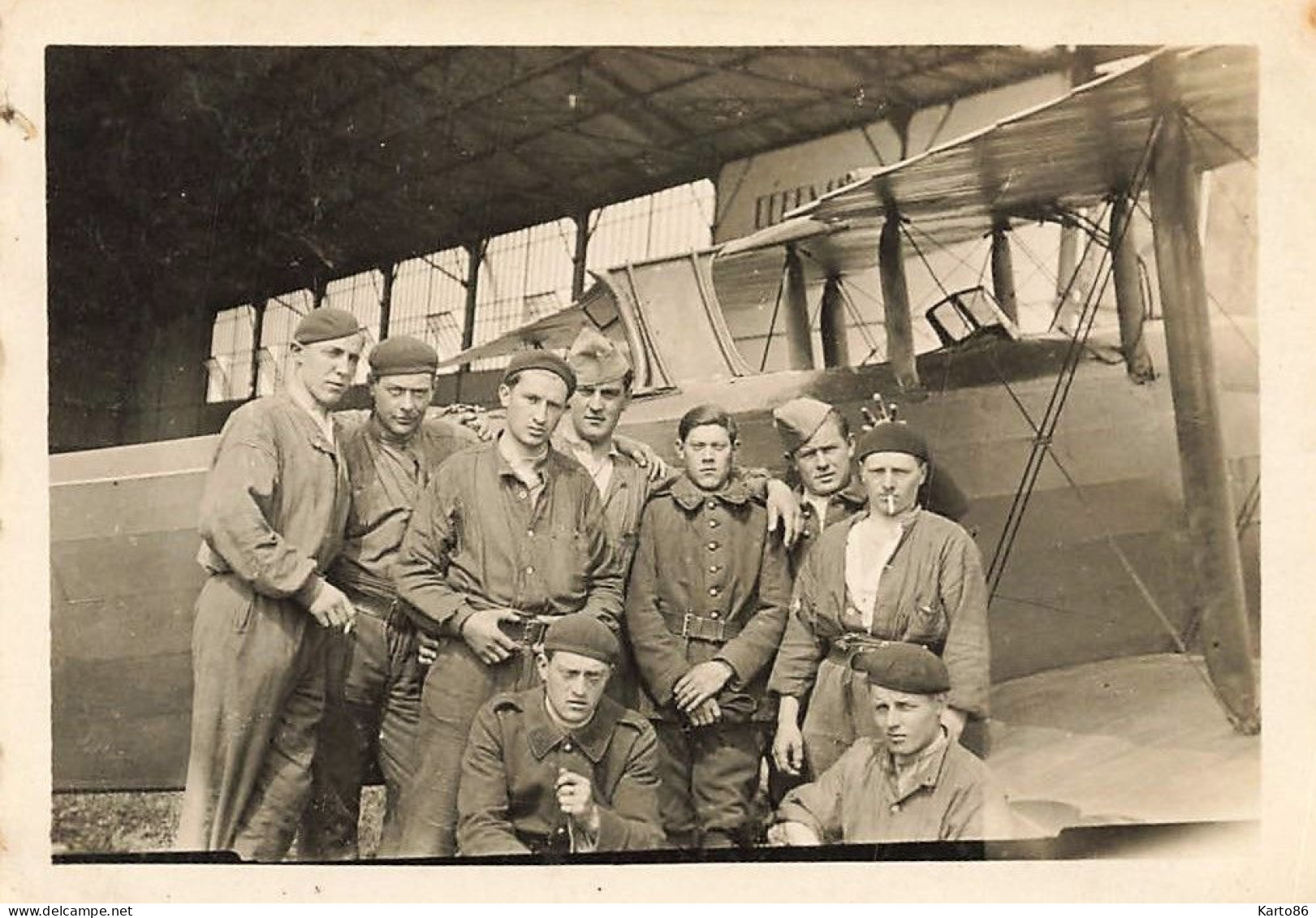 Aviation * Avion Ancien Marque Type Modèle ? Et Aviateurs * Photo Ancienne 8.8x6.4cm - Otros & Sin Clasificación