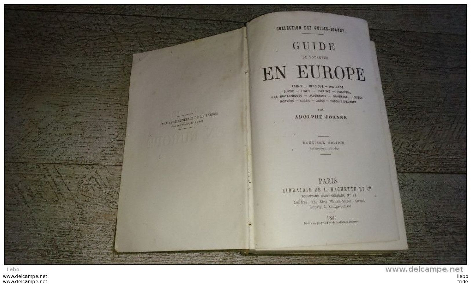 Guide Du Voyageur En Europe Guide Joanne 1867 - Géographie