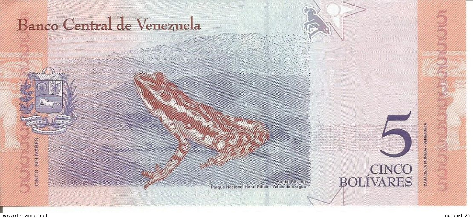 VENEZUELA 5 BOLIVARES 15/01/2018 - Venezuela