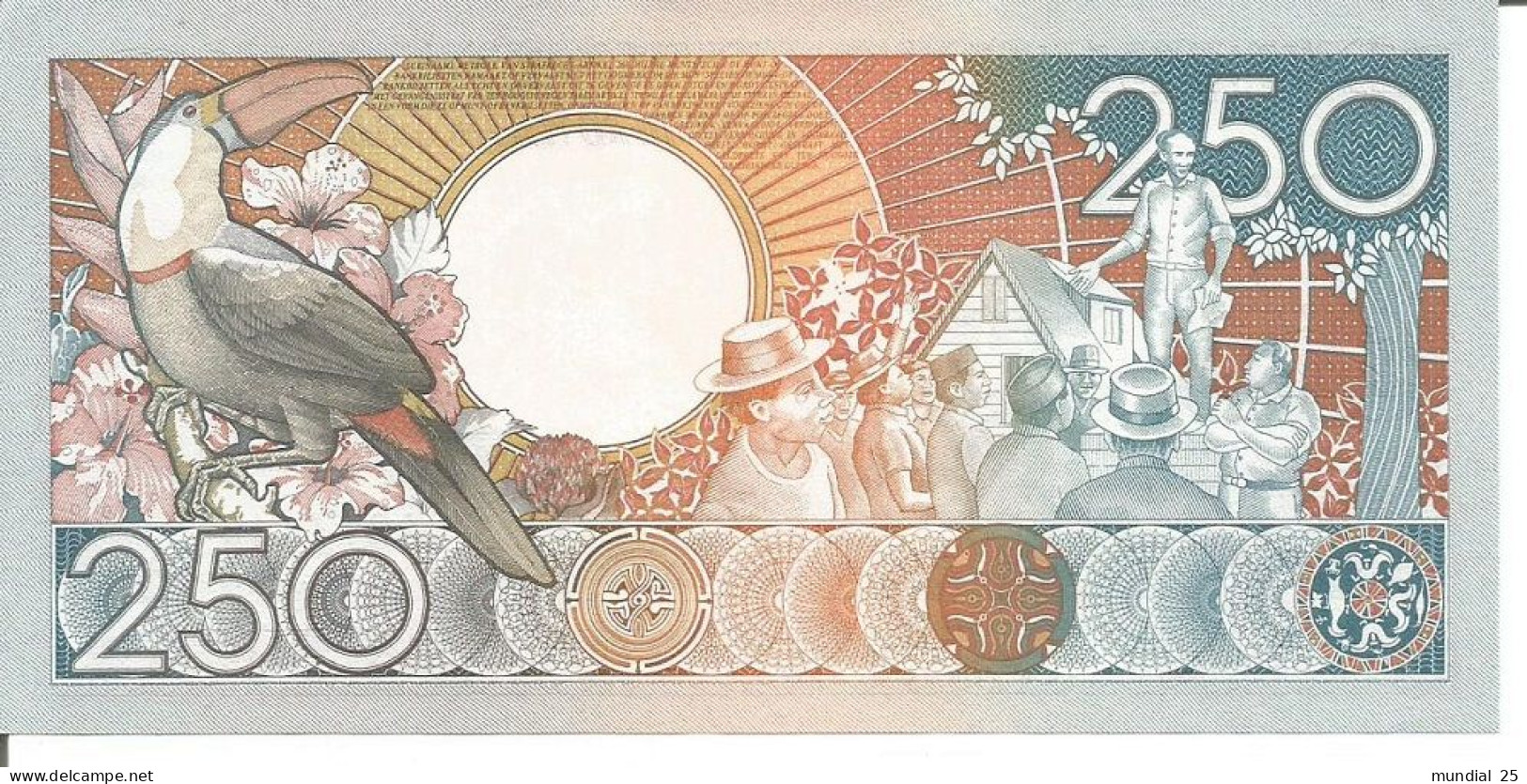 SURINAM 250 GULDEN 09/01/1988 - Surinam