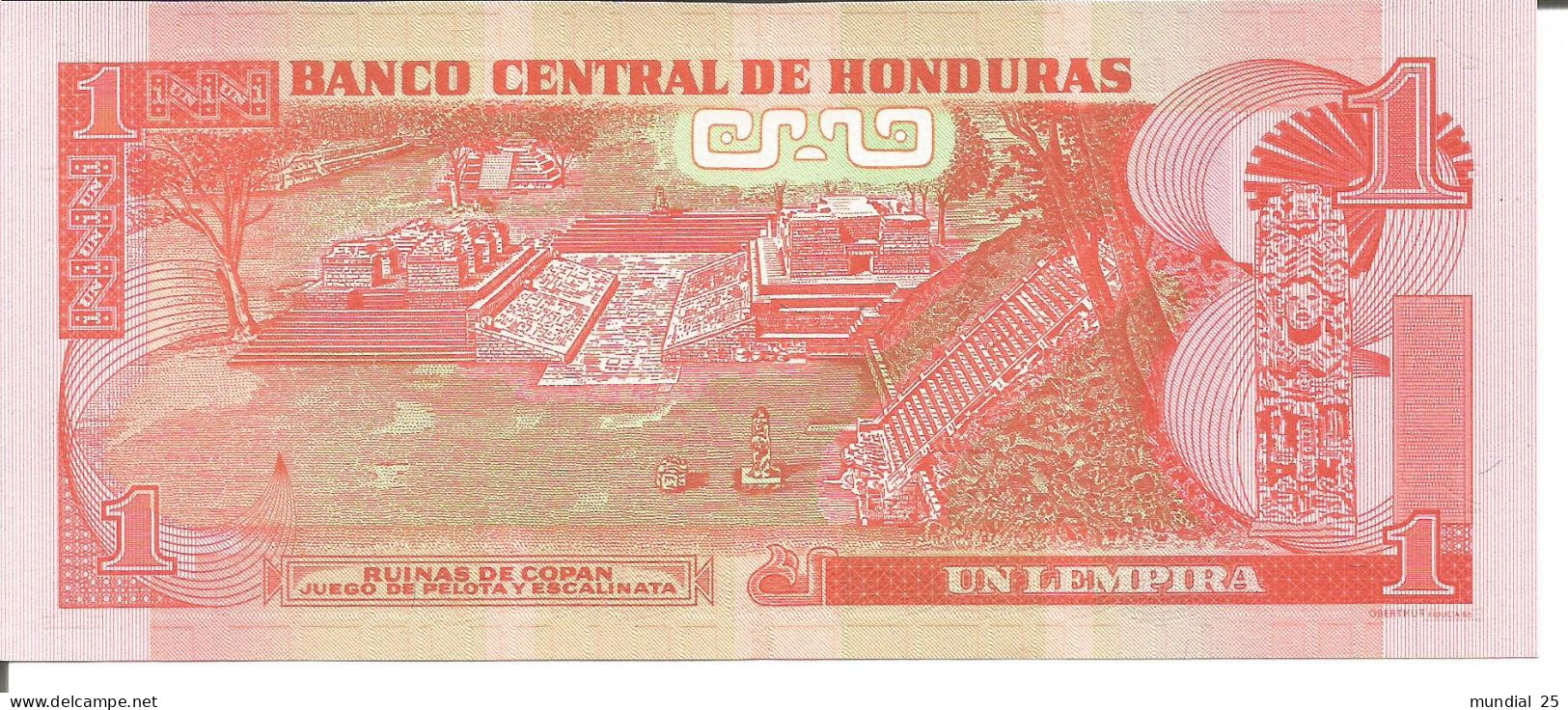 HONDURAS 1 LEMPIRA 01/03/2012 - Honduras