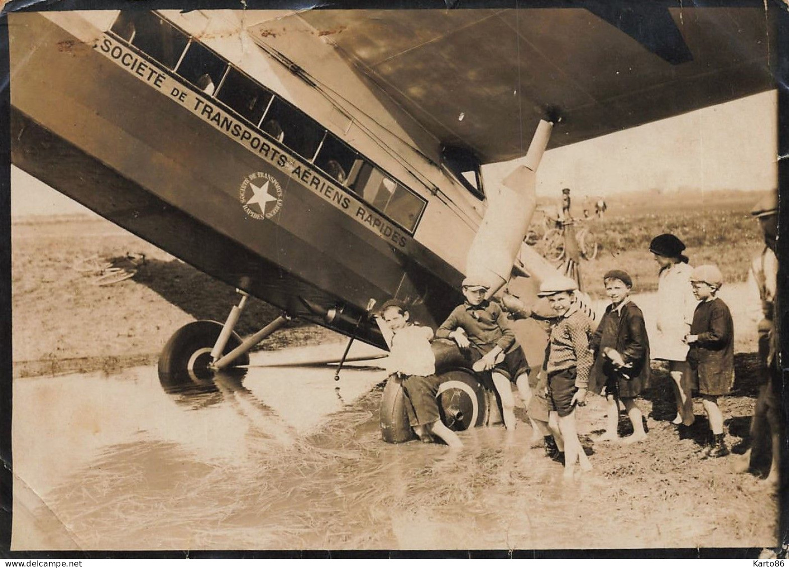 Aviation * Avion " Société De Transports Aériens Rapides " Marque Type Modèle ? * Photo Ancienne 12x9cm - Andere & Zonder Classificatie