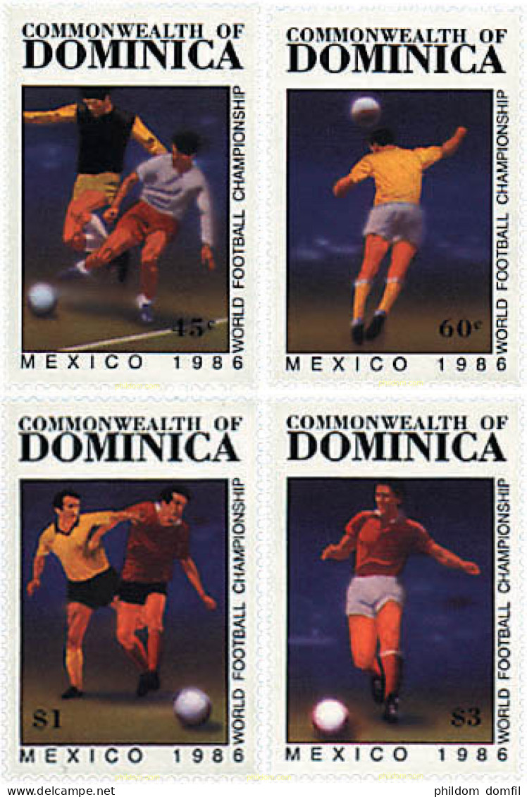 729467 HINGED DOMINICA 1986 COPA DEL MUNDO DE FUTBOL. MEXICO-86 - Dominique (1978-...)