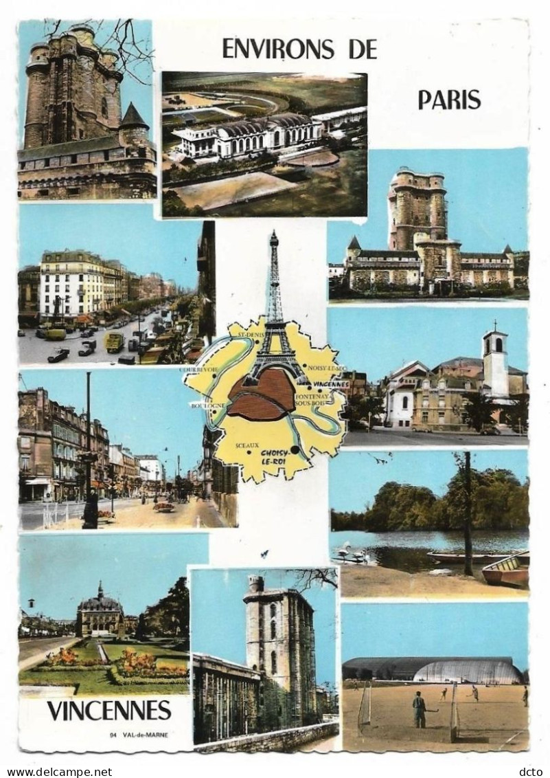 VINCENNES (94) Environs De Paris Multivues Cim  C, Cpsm GF, Envoi 1966 - Vincennes