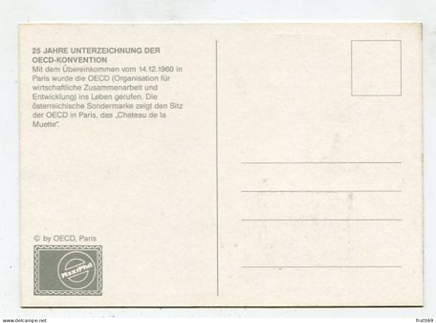 MC 213321 AUSTRIA - 25. Jahre Unterzeichnung Der OECD-Konvention - Cartoline Maximum