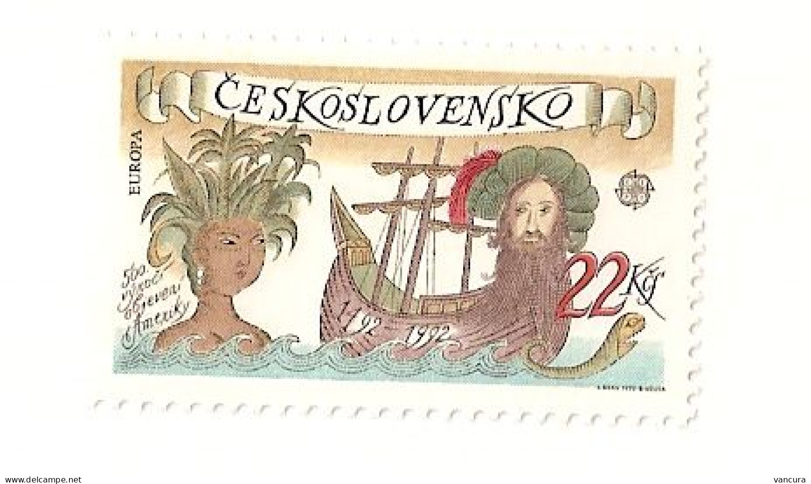 ** 3006 Czechoslovakia EUROPA Discovery Of America 1992 - 1992