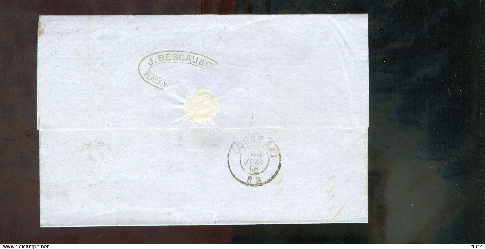 België OCB18 Gestempeld Op Brief Anvers-Courtrai 1868 Perfect (2 Scans) - 1865-1866 Profil Gauche