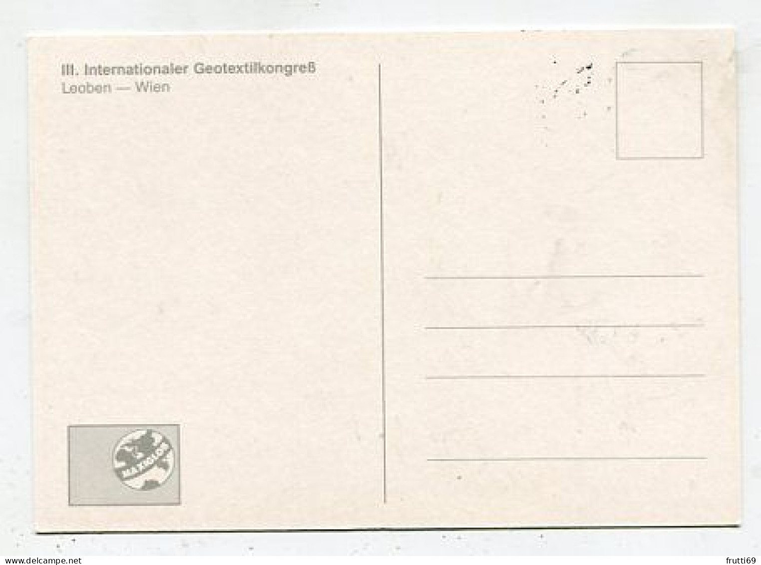 MC 213323 AUSTRIA - III. Internationaler Geotextilkongreß Leoben - Wien - Maximum Cards