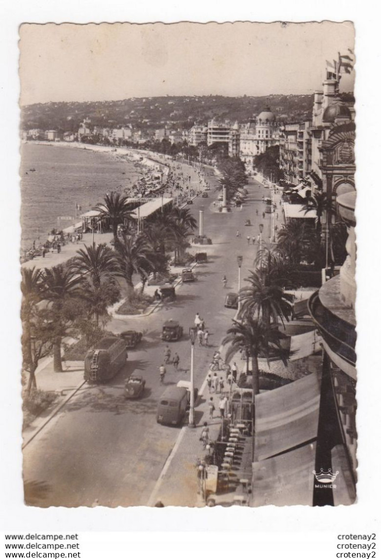 06 NICE N°714 Promenade Des Anglais VOIR ZOOM Cabriolets Marque ? Peugeot 202 Ou 203 ? Autres ? BUS Ancien En 1952 - Sonstige & Ohne Zuordnung