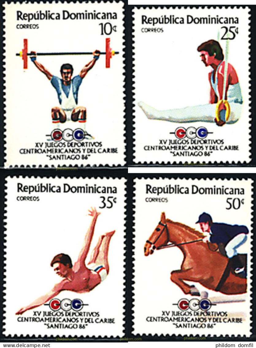 729472 HINGED DOMINICANA 1986 15 JUEGOS DEPORTIVOS CENTROAMERICANOS Y DEL CARIBE - Dominikanische Rep.