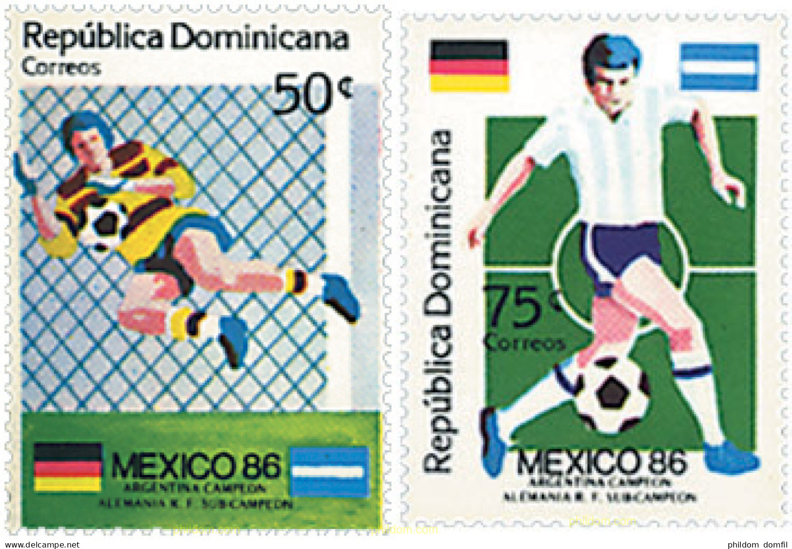 729470 HINGED DOMINICANA 1986 COPA DEL MUNDO DE FUTBOL. MEXICO-86 - Dominican Republic