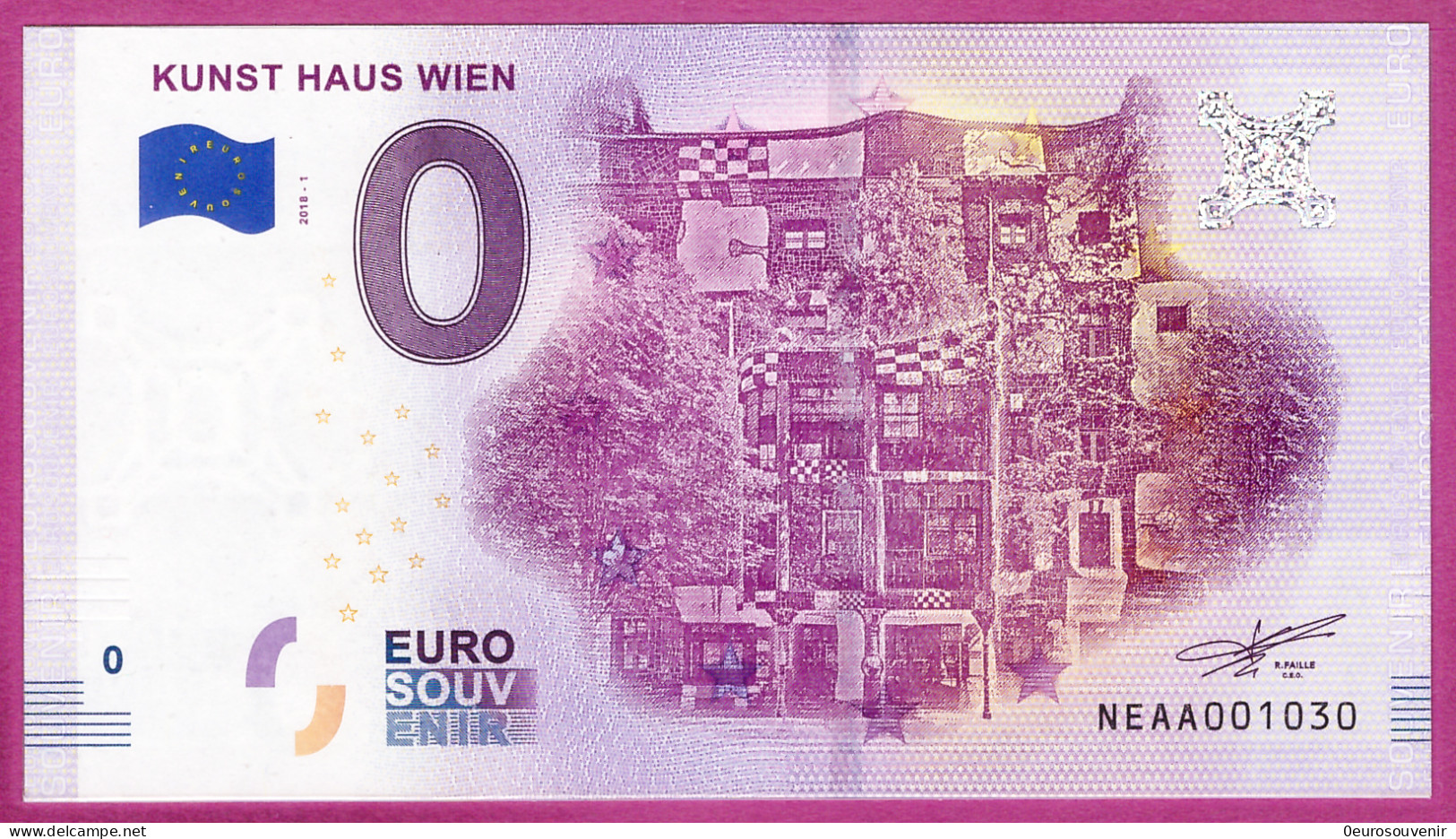 0-Euro NEAA 2018-1 KUNST HAUS WIEN - Private Proofs / Unofficial