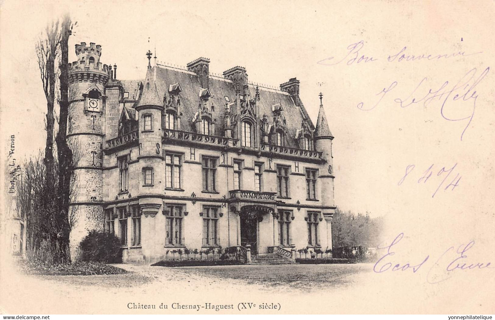 27 - EURE - Canton d'ECOS - LOT de 13 CPA de châteaux - LOT 27-37G