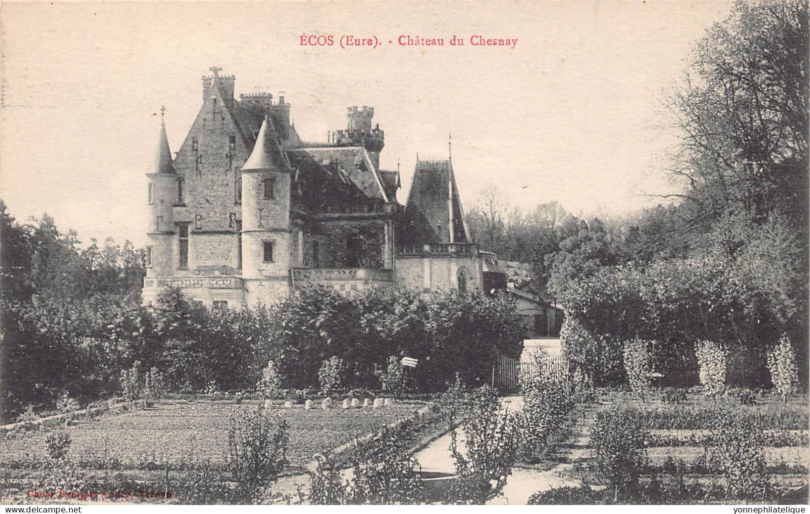 27 - EURE - Canton d'ECOS - LOT de 13 CPA de châteaux - LOT 27-37G