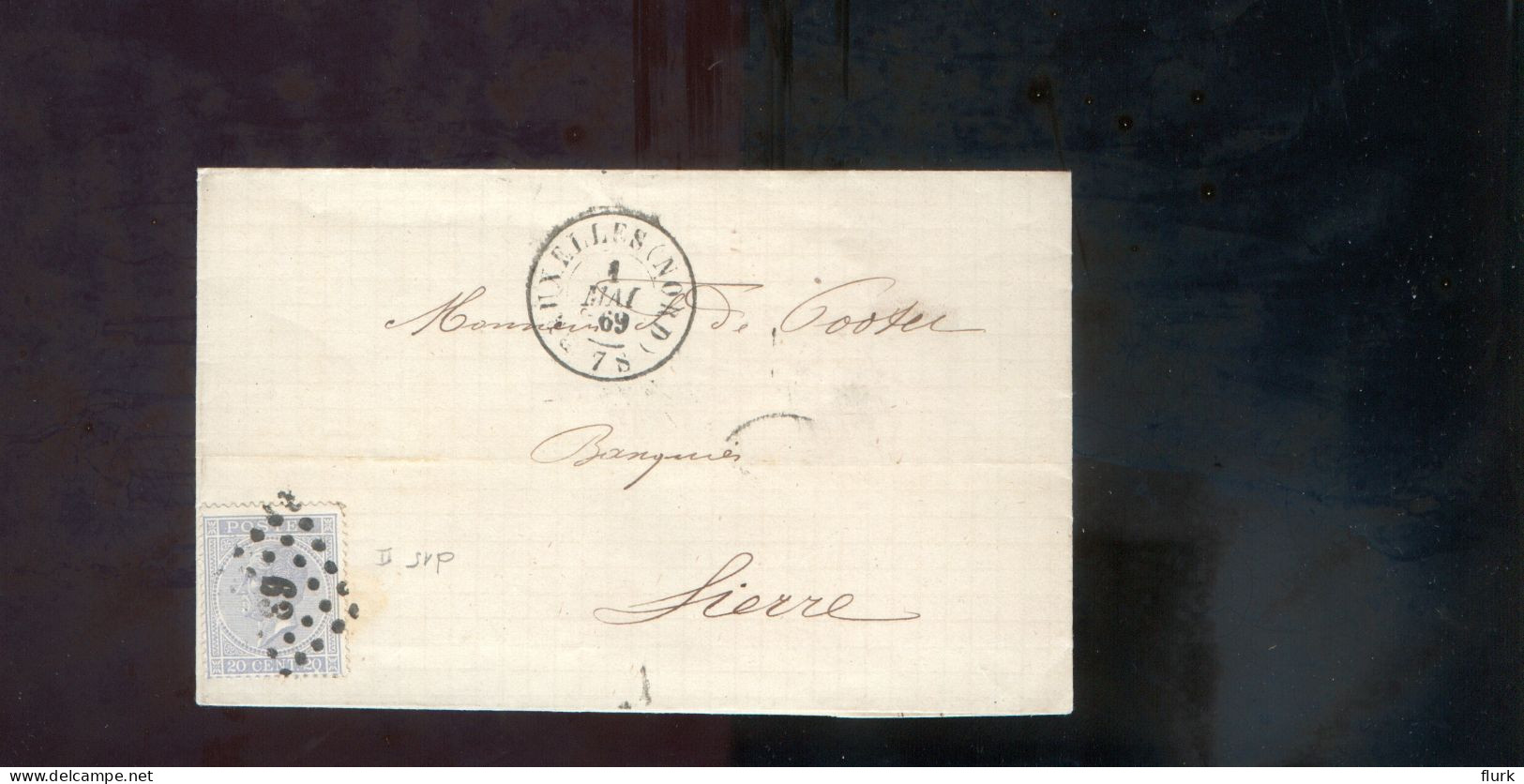 België OCB18 Gestempeld Op Brief Bruxelles-Lierre 1869 Perfect (2 Scans) - 1865-1866 Perfil Izquierdo