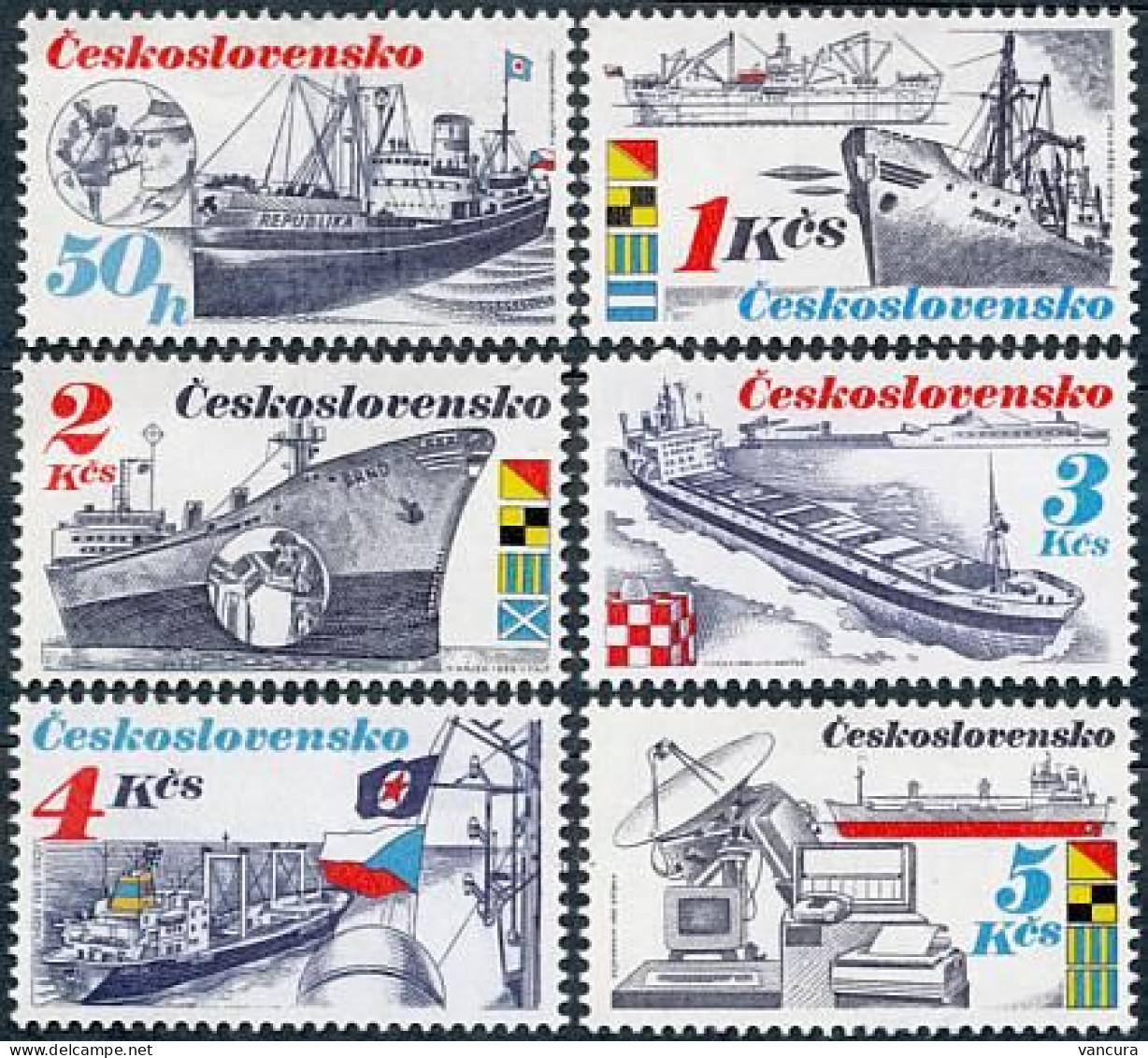 ** 2885 - 2090 Czechoslovakia Ships 1989 - Barcos