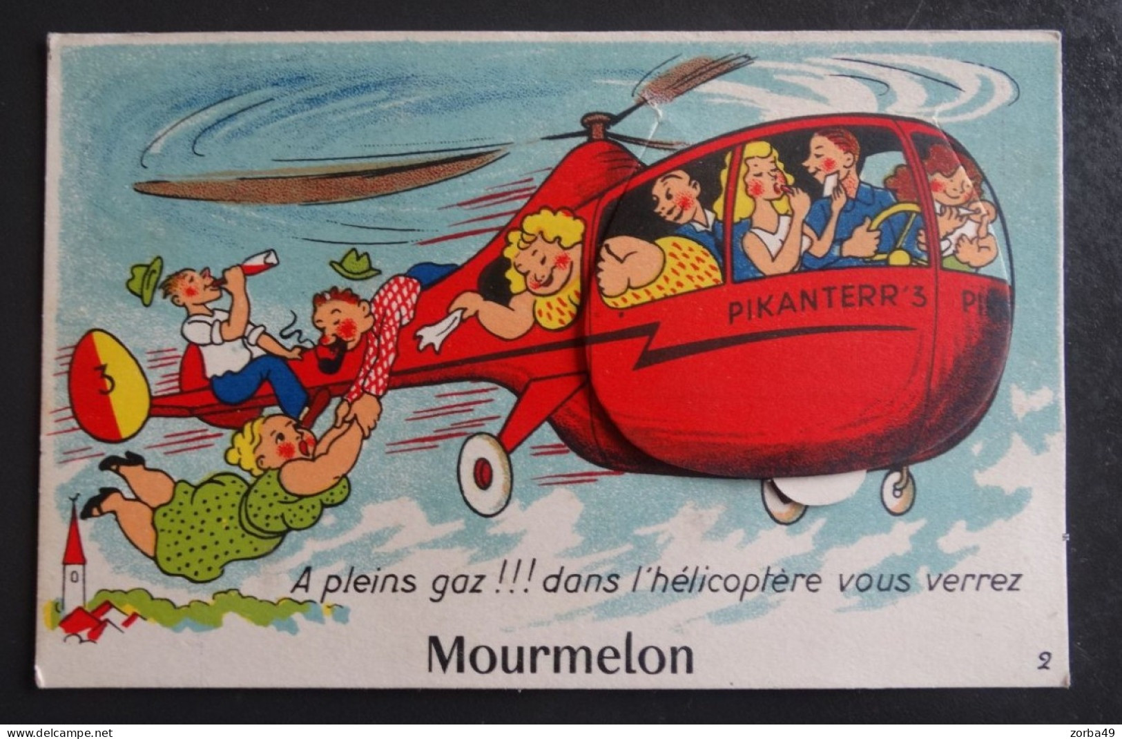 MOURMELON Hélicoptère Carte à Système - Mourmelon Le Grand