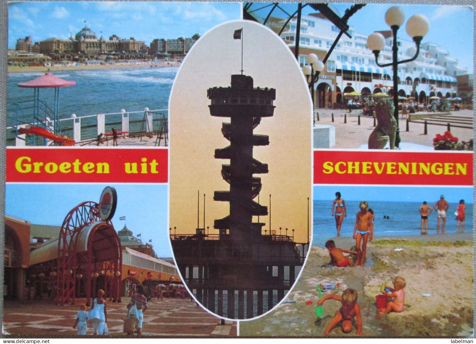 HOLLAND NETHERLAND ZUID SCHEVENINGEN MULTI VIEW POSTCARD CARTOLINA ANSICHTSKARTE CARTE POSTALE POSTKARTE CARD KARTE - Scheveningen