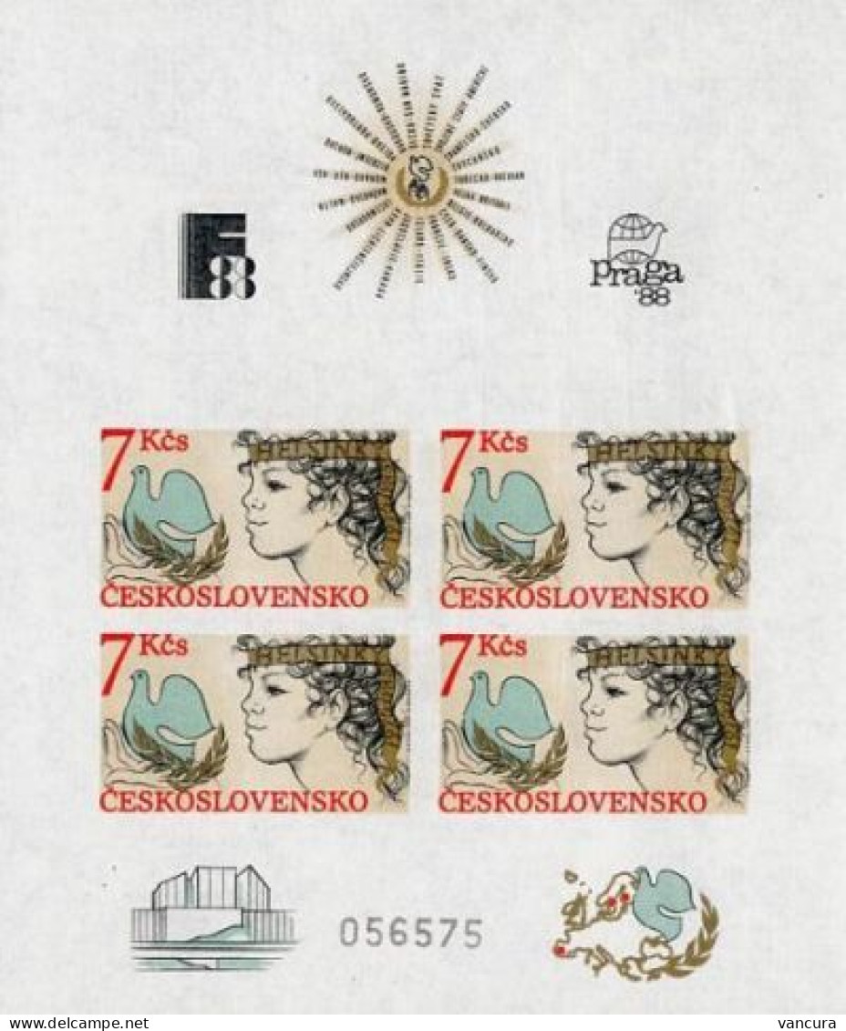 ** A 2704 B Czechoslovakia 10th Aniversary Of The Helsinki Conference 1985 - Other & Unclassified