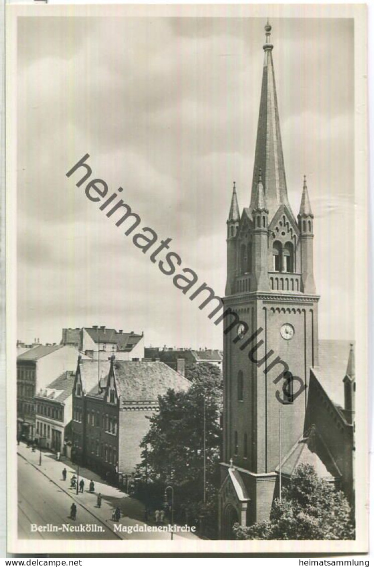 Berlin - Neukölln - Madalenenkirche - Foto-Ansichtskarte - Verlag J. Conrad Junga Berlin-Steglitz - Neukölln