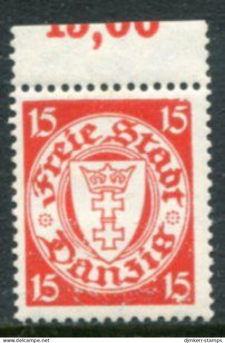 DANZIG 1938 Arms Definitive With Swastika Watermark 15 Pf.  MNH / **.  Michel 293 - Nuevos