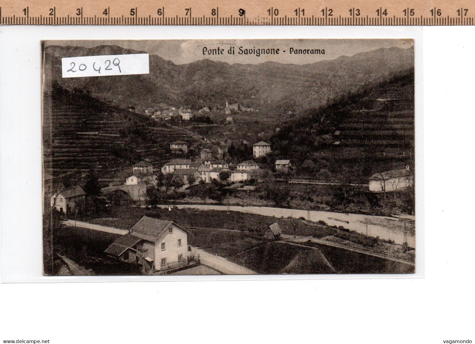 20429  PONTE DI SAVIGNONE PANORAMA 1921 - Genova (Genoa)