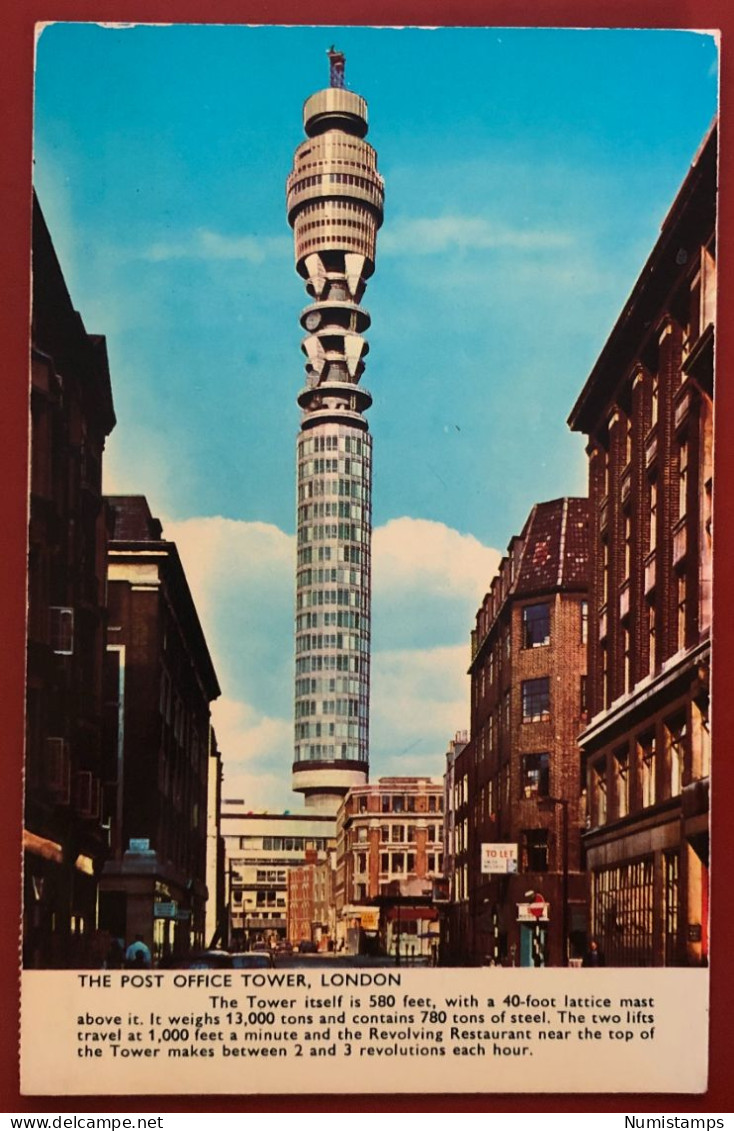 THE POST OFFICE TOWER, LONDON -1969 (c658) - Tower Of London