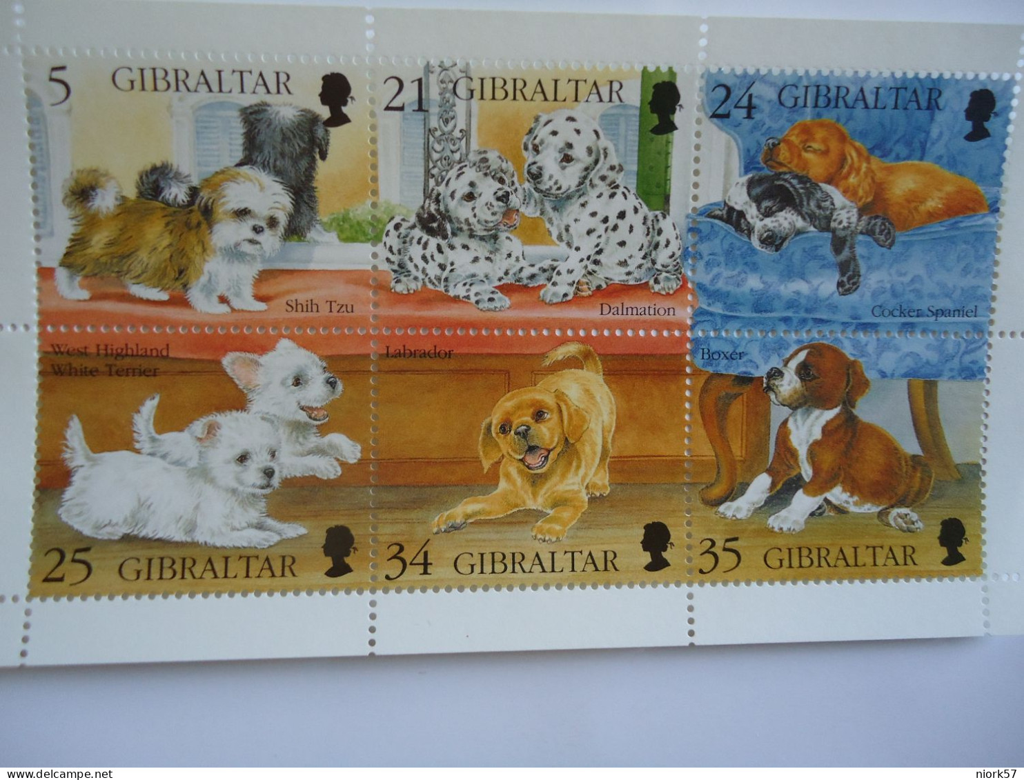 GIBRALTAR MNH SHEET   1997 DOGS  DOG - Chiens