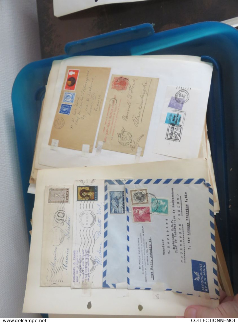 1 vrac de lettres et timbres et divers ça pése environ 6 kilos ,,, IMPOSSIBLE DE TOUT MONTRER