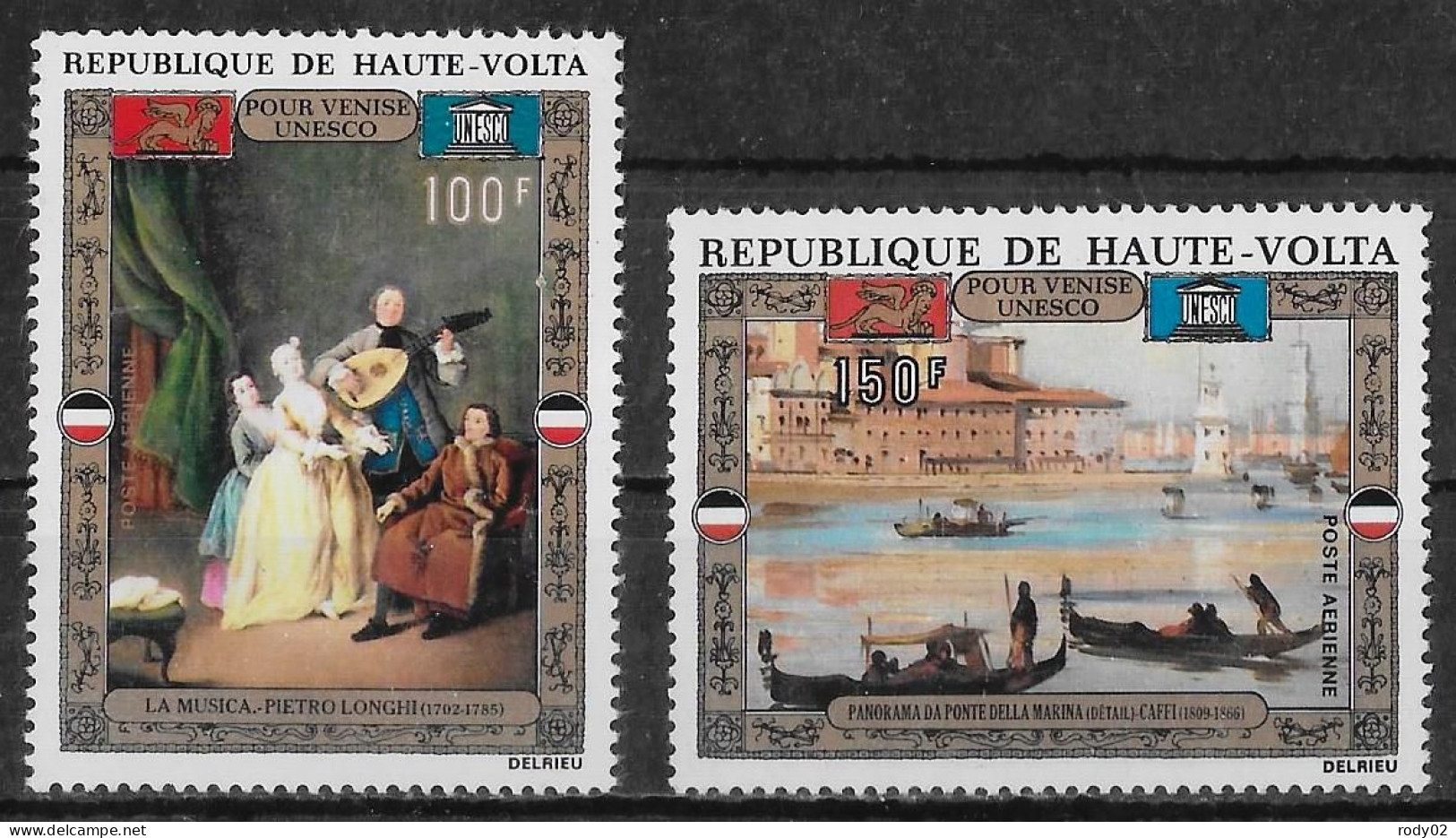 HAUTE-VOLTA - ART - UNESCO - SAUVEGARDE DE VENISE - PA 100 ET 101 - NEUF** MNH - Autres & Non Classés