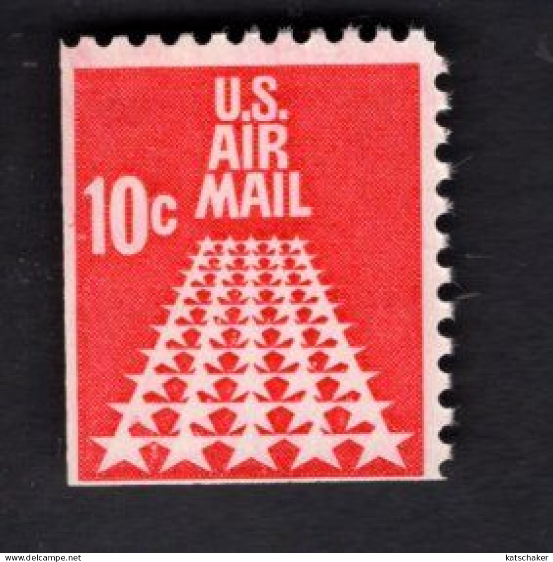 2010452915 1968  SCOTT C72 (XX) POSTFRIS MINT NEVER HINGED - FIFTY STAR - LEFT AND UNDERSIDE IMPERFORATED - 3b. 1961-... Unused