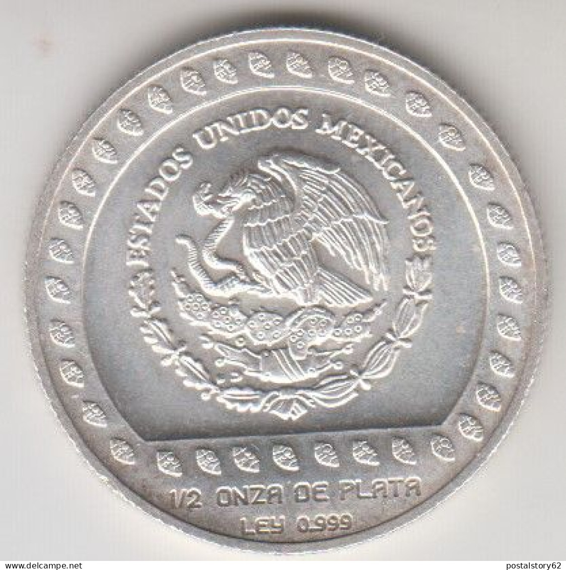 Messico, 50 Pesos 1992 Azteco 1/2 Oncia Gr. 15,55 Argento 999% - Messico