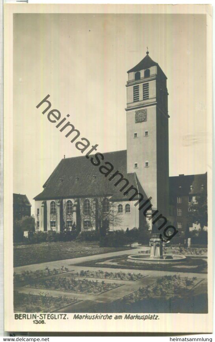 Berlin-Steglitz - Markuskirche Am Markusplatz - Foto-Ansichtskarte - Verlag Ludwig Walter Berlin 40er Jahre - Steglitz