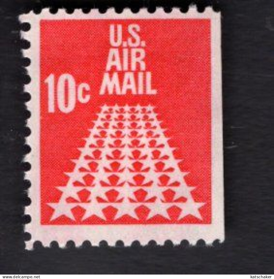 2010454742 1968  SCOTT C72 (XX) POSTFRIS MINT NEVER HINGED - FIFTY STAR - RIGHT IMPERFORATED - 3b. 1961-... Unused