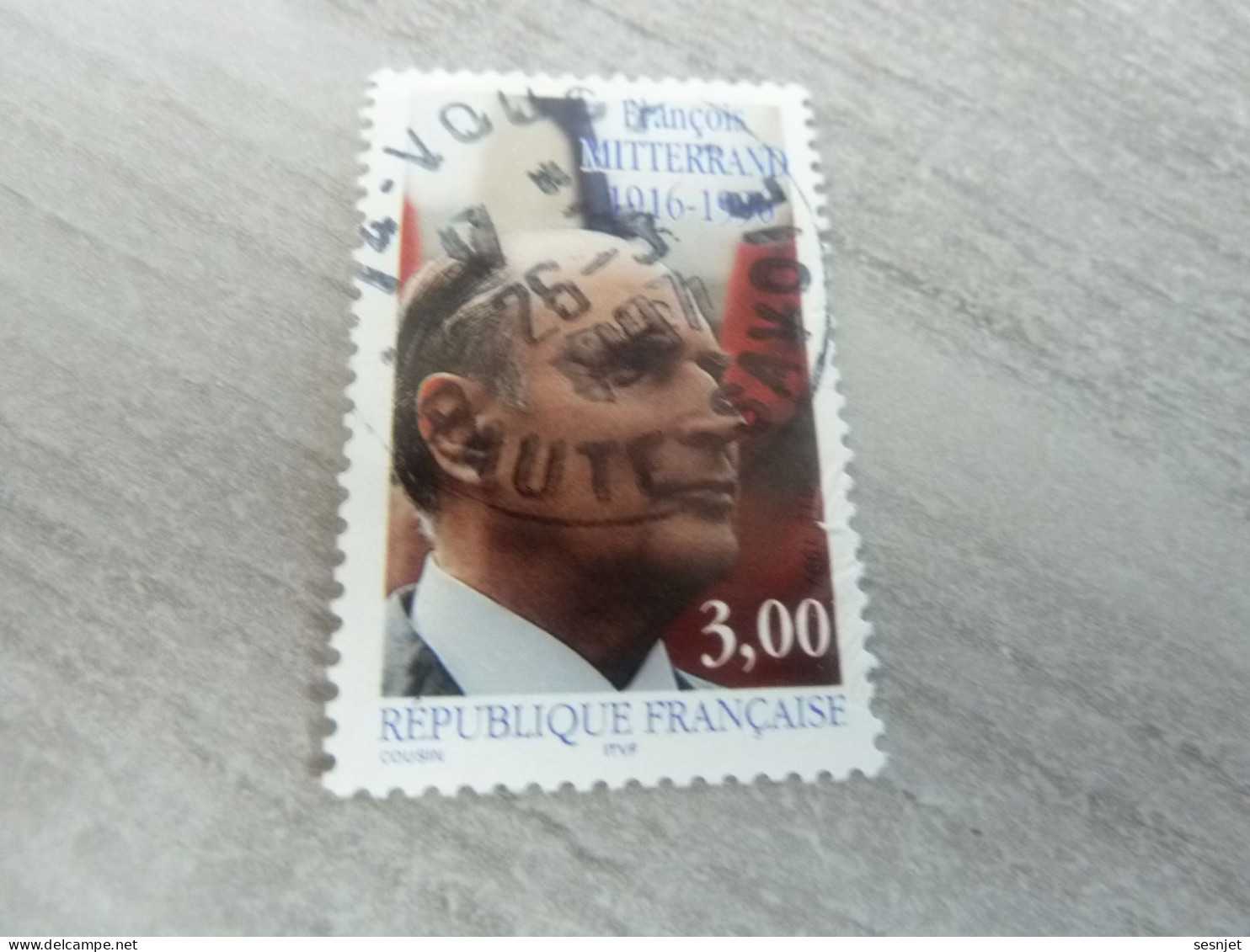 François Mitterand (1916-1996) Président - 3f. - Yt 3042 - Multicolore - Oblitéré - Année 1997 - - Usados